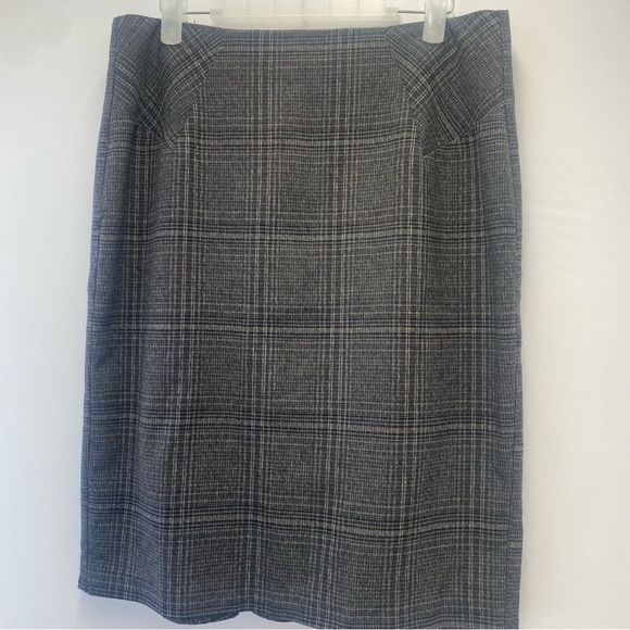 B. Wear plaid‎ pencil skirt flare hem size 11 rayon gray pre owned zipper casual - Picture 14 of 15